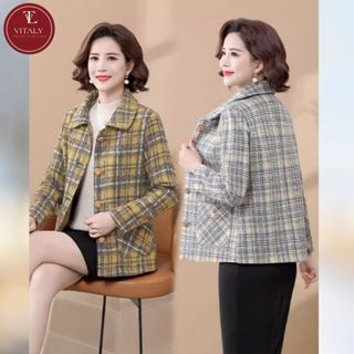 Áo Khoác Dạ Nữ Trung Niên, Áo Cho Mẹ Vest Thu Đông Mới 2024 Kiểu Dáng Thời Trang V34