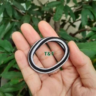 Túi 48 dây cột tóc sọc đen cứng,ít giản (cở nhỏ đường kính 3.5cm-4cm)