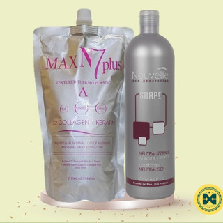Cặp Thuốc Uốn Tóc Max N7 Plus Collagen Keratin 1000ml *2