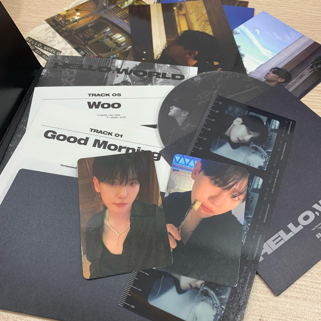 LẺ ẢNH EXO BAEKHYUN ALBUM HELLO, WORLD | EXO | Hàng chính hãng