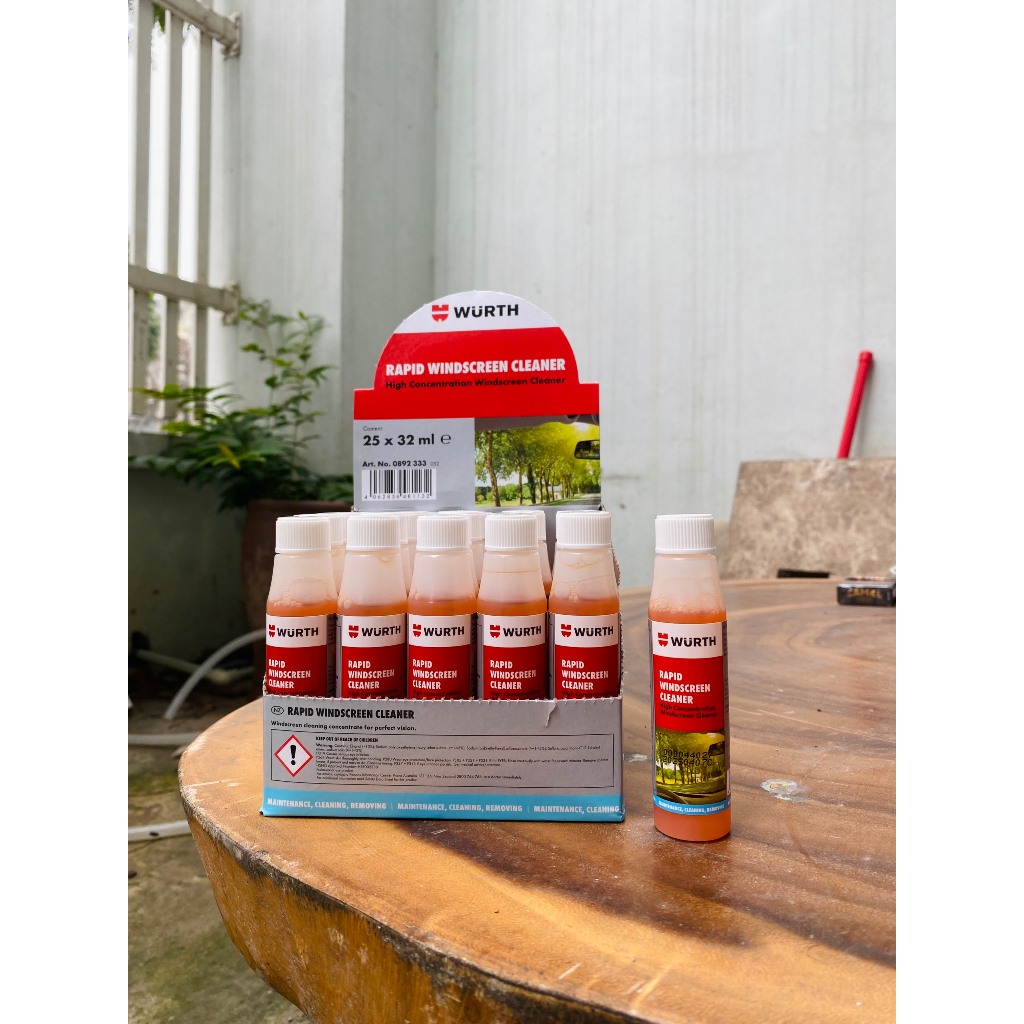 Combo 5 chai nước đổ kính ô tô Wurth