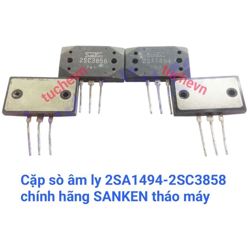 Transistor 17A 200W 200V 2SA1494 2SC3858 hãng Sanken dùng cho âm ly: