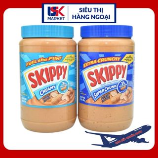 Date 2/26 - Bơ đậu phộng Skippy Creamy và Skippy Super Chunk 1.36 kg Mỹ Thơm Ngon, Không Tăng Cân