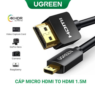Cáp Micro HDMI to HDMI 4K Ugreen 1.5m 3m 30102 30104 ARC Hàng Chính Hãng HD127