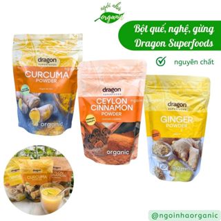 Bột nghệ, bột quế, bột gừng nguyên chất hữu cơ Dragon Superfoods