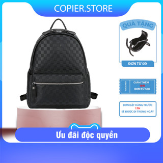 Balo đi học, ba lô đi chơi cỡ lớn da gạo ô vuông để vừa giấy a4,laptop 14inch  K481