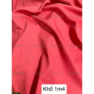 [ 𝐕𝐚̉𝐢 𝐓𝐫𝐢̀𝐧𝐡 𝐇𝐚̀ ] Vải Thun Cotton CAO CẤP Màu Hồng Cam - CHẤT SIÊU DÀY, MỊN ĐẸP ( Hình thật shop tự chụp )
