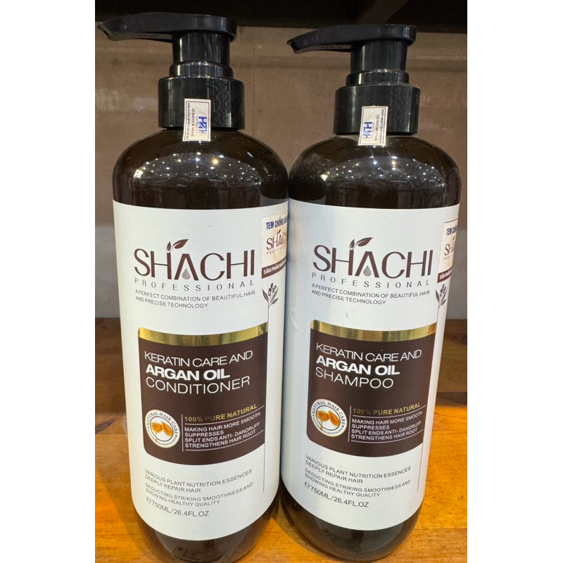 Dầu gội xả dưỡng sinh Keratin & Argan oil Shachi 750ml