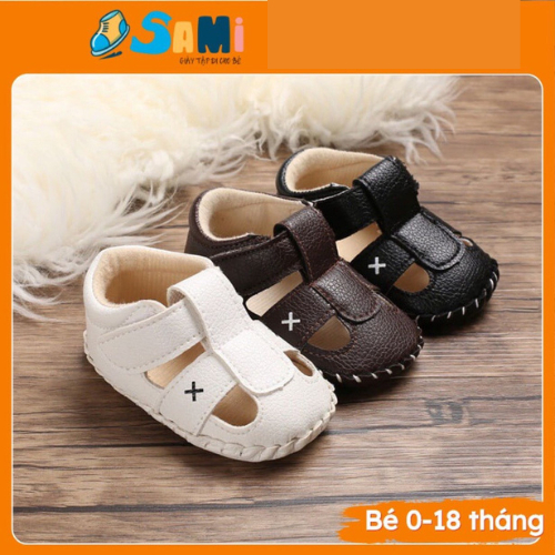 [Thanh Lý] Giày tập đi cho bé trai Sami , dép tập đi chất da mềm mại, đế mềm chống trơn trượt cho bé