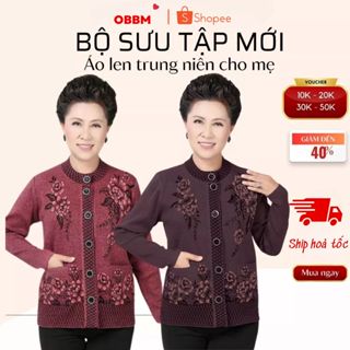 Áo len cho mẹ cho bà, Áo len cài cúc cho người già, , mềm mịn không bai xù