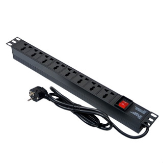 Ổ Cắm Điện , Thanh Nguồn PDU 8 Chấu Đa Năng Lắp Tủ Rack có dây nguồn 1.5M