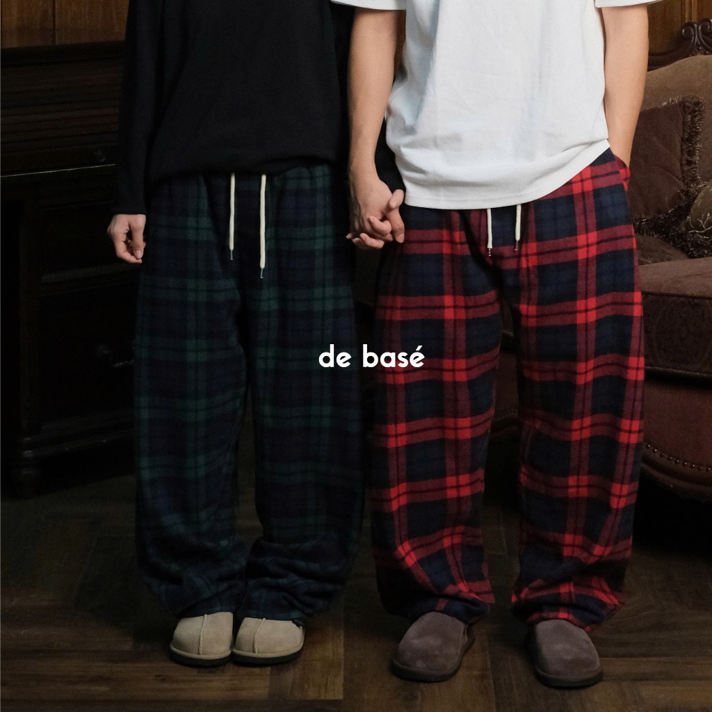 Quần Dạ Kẻ Ống Rộng - PLAID PANTS VER 2 - De Basé