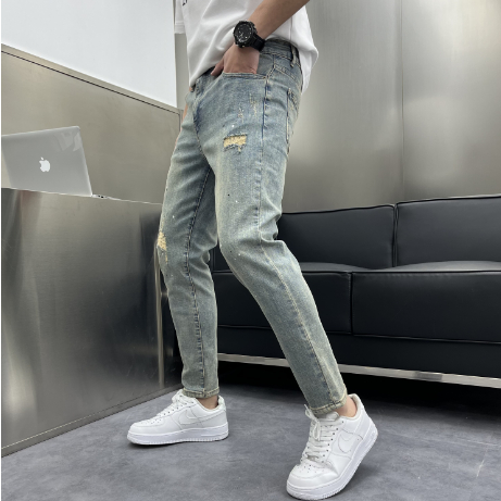 Quần jean baggy nam dáng suông ống rộng vừa hottrend Hàn Quốc Quần bò baggy nam