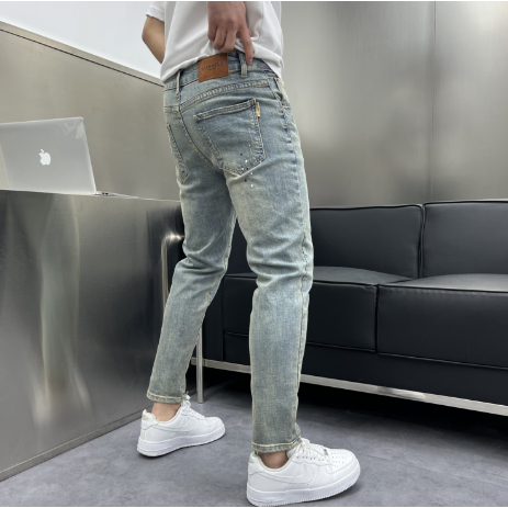 Quần jean baggy nam dáng suông ống rộng vừa hottrend Hàn Quốc Quần bò baggy nam