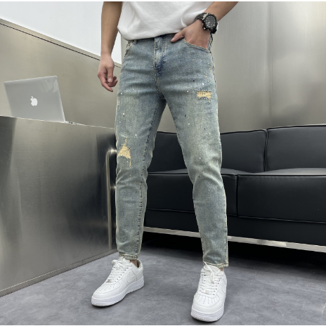 Quần jean baggy nam dáng suông ống rộng vừa hottrend Hàn Quốc Quần bò baggy nam