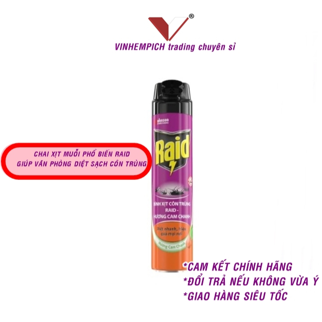 Chai xịt muỗi RAID 520ML