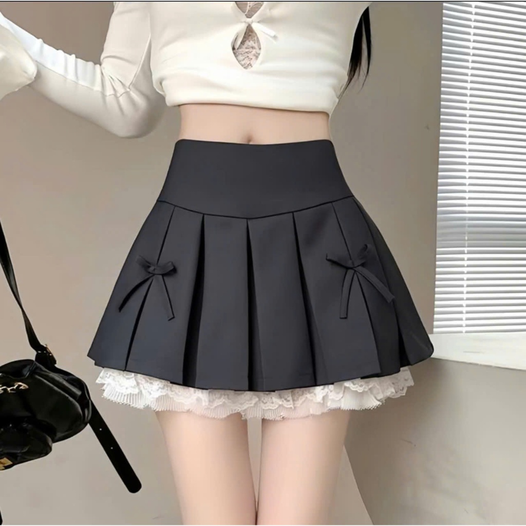 Chân váy tennis ngắn lưng cao co dãn vải dày dặn lên form chuẩn đẹp có quần trong mềm mại không cấn