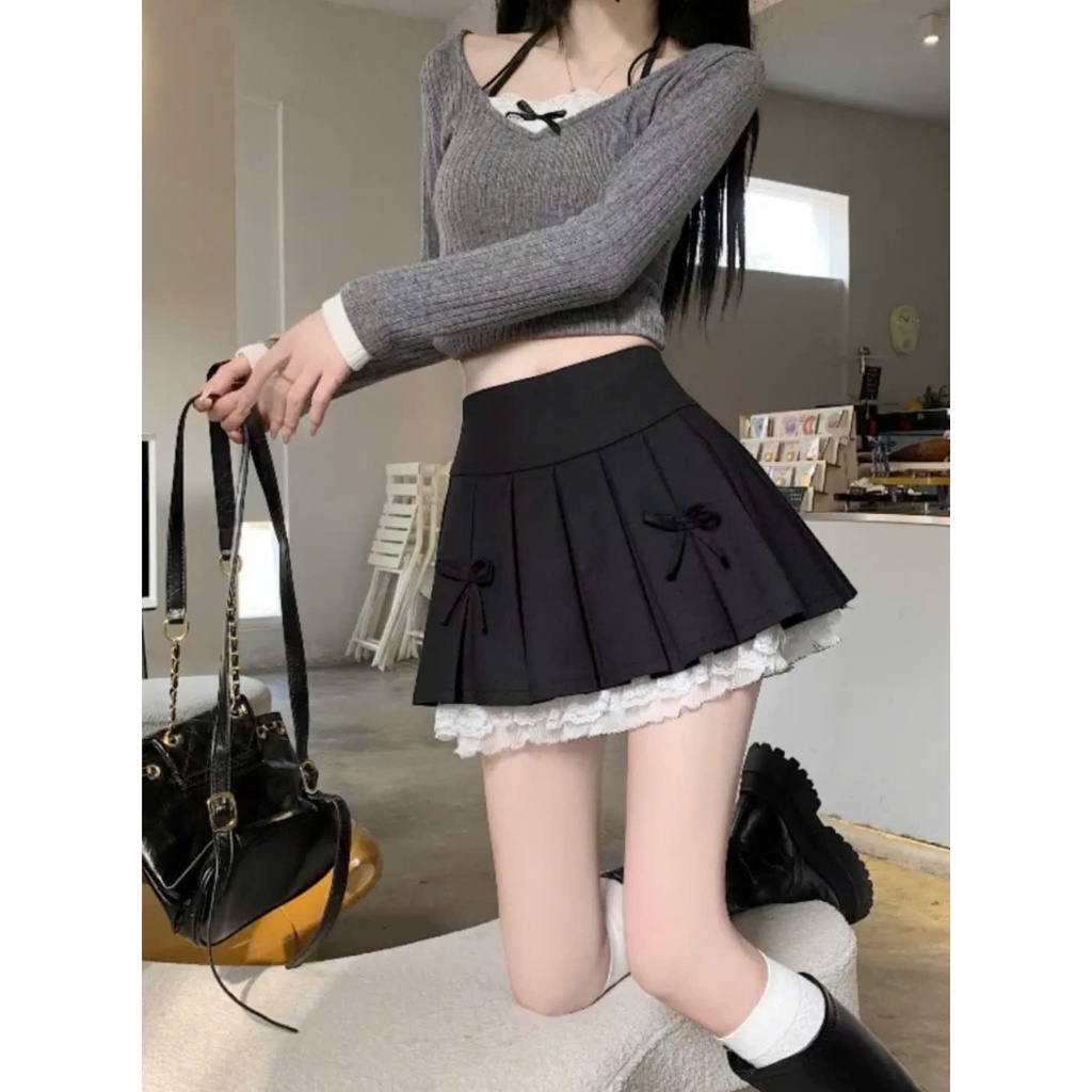 Chân váy tennis ngắn lưng cao co dãn vải dày dặn lên form chuẩn đẹp có quần trong mềm mại không cấn | BigBuy360 - bigbuy360.vn