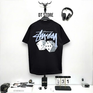 Áo thun STUSSY Xí Ngầu vải cotton cao cấp form rộng unisex - DT STORE