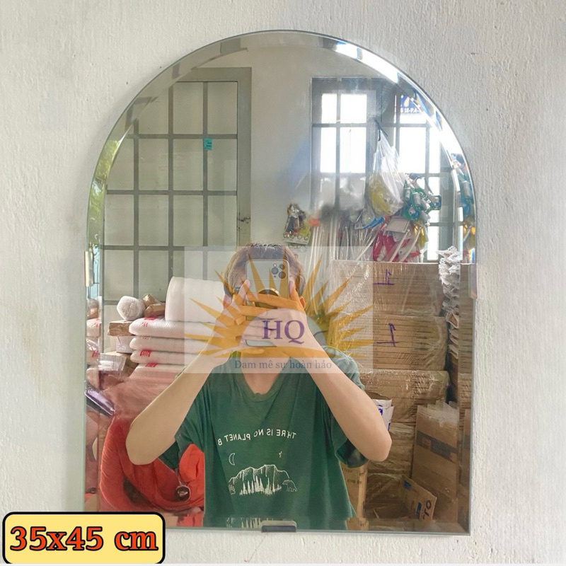 Gương soi treo tường KT 35x45cm VT320 kèm pas hoặc keo