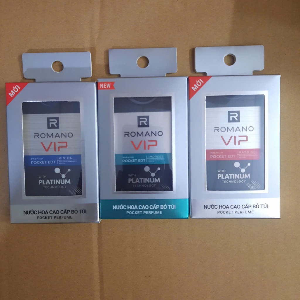 Nước hoa bỏ túi cao cấp Romano VIP Passion / Vision / Impress 18ml