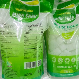 Thạch dừa cao cấp túi ăn liền Minh Châu 360g - 720g - 900g