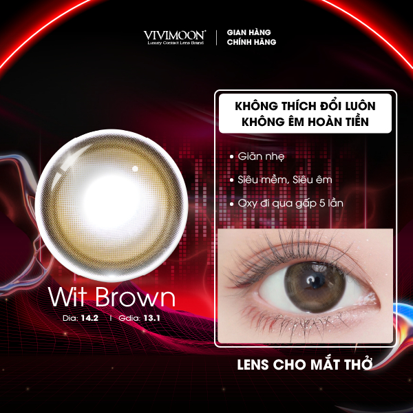 1 chiếc lens cận VIVIMOON cho mắt thở từ 0-8 độ