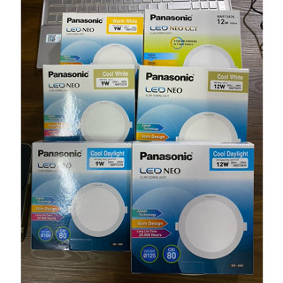 (Panasonic) Đèn led Panel tròn âm trần Panasonic 9w 12w Neo Slim Chính hãng
