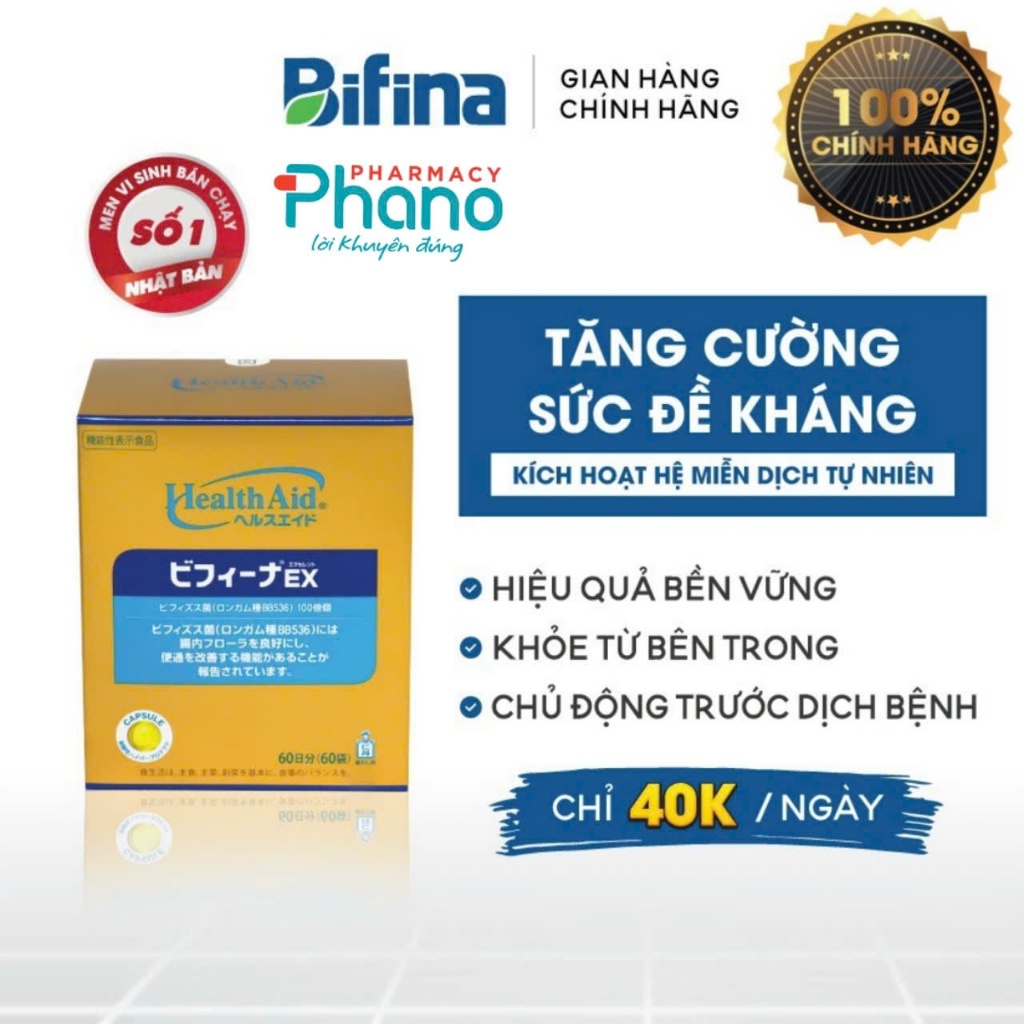 Men vi sinh Nhật Bản Bifina EX60(Có tem chống giả và phụ lục tiếng Việt)