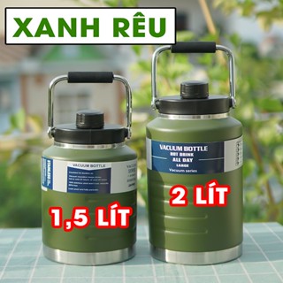 Bình Giữ Nhiệt 2000ml/1500ml Dung Tích Lớn, Dáng Lùn Miệng Rộng Tay Cầm Chắc chắn Giữ Nhiệt Lâu