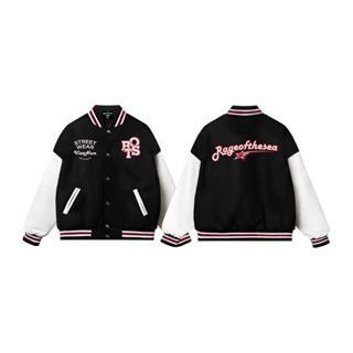 ÁO KHOÁC DẠ VARSITY JACKET PHỐI TAY DA CC UNISEX FORM RỘNG RAGE OF THE SEA(ROTS STUDIO)-"VARSITY V1"