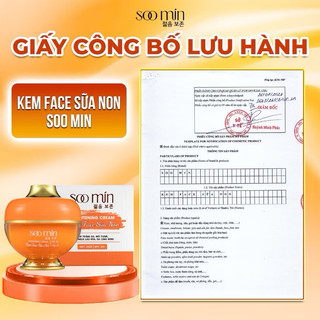[ Chính Hãng ] Kem Face Sữa Non Hàn Quốc Soomin Tặng Kèm Thẻ Cào
