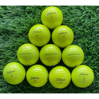   Yellow  Túi 10 quả Bóng Golf Titleist ProV1-ProV1x màu vàng độ mới 90-99% hàng chính hãng 