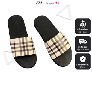 Dép nam khâu quai thương hiệu cao cấp FM họa tiết BBR đế cao su êm chân ma sát tốt