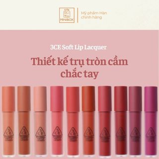 (BILL HÀN) Son Kem Lì 3CE Soft Lip Lacquer 6g