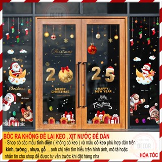 decal noel 2025 dán cửa kính STD.NL25-2 Phụ kiện trang trí giáng sinh