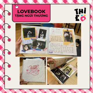 Lovebook/ Scrapbook thiết kế sẵn, sẵn thay ảnh và đóng quyển gáy xoắn đáng yêu làm quà tặng cho người yêu, hội bạn thân