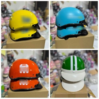 Mũ bảo hiểm nửa đầu _ rap _ bê _ xanh _ sope _ chạy xe công nghệ