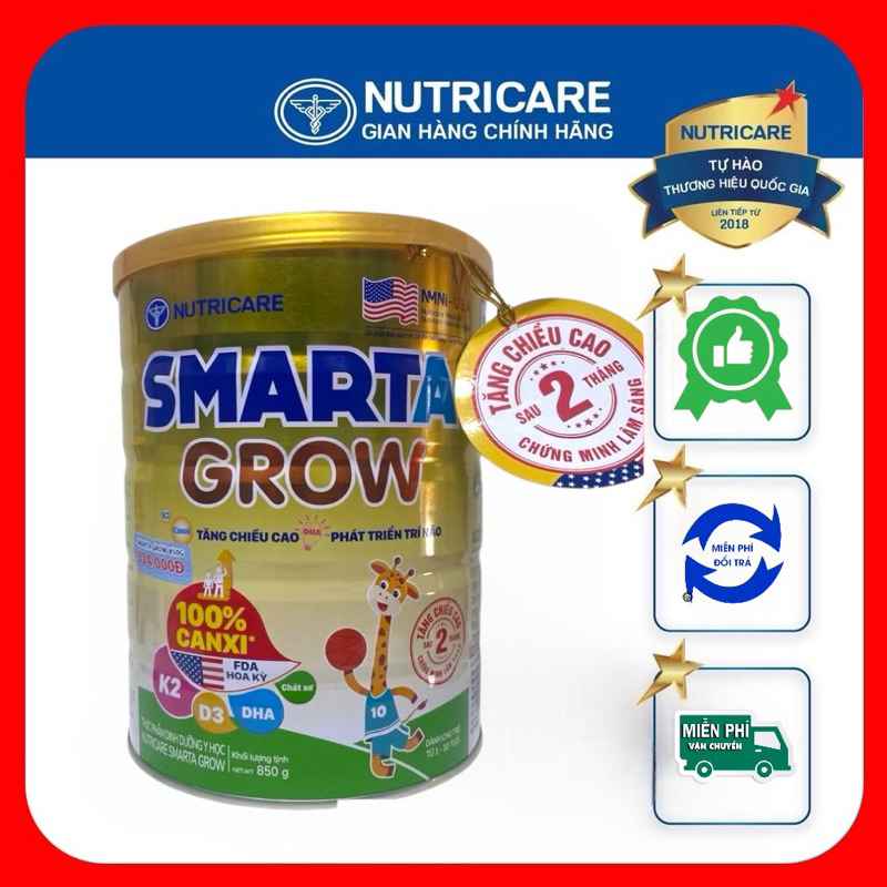 Sữa Smarta Grow - lon 850g date: 8/2026