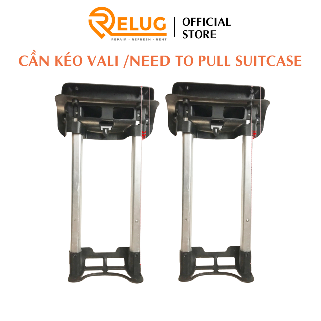 Cần kéo vali  𝐑𝐄𝐋𝐔𝐆 4 đoạn dùng cho vali vải size 18 inch vali kéo ngang chắc chắn- Phụ kiện vali