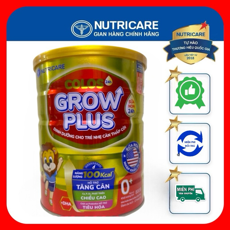 Sữa Colos GrowPlus 0+ lon 800g - date: mới
