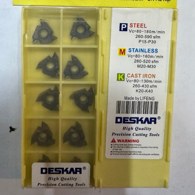 Chíp tiện ren Trong/Ngoài Deskar (16IRM AG60 LF6018) (16ERM AG60 LF6018)