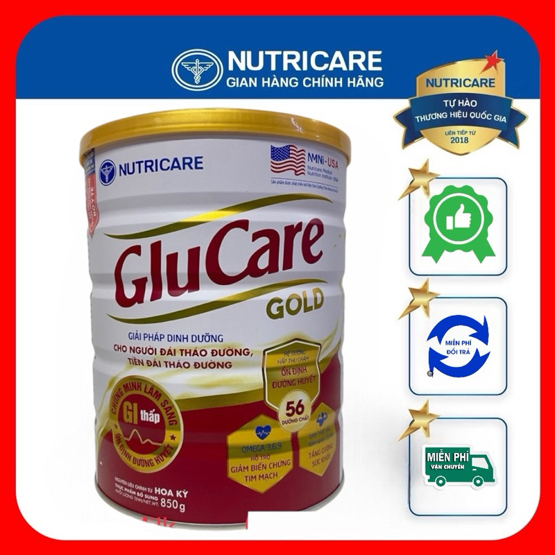 Sữa Glucare Gold ( Mẫu mới ) lon 850g date:mới