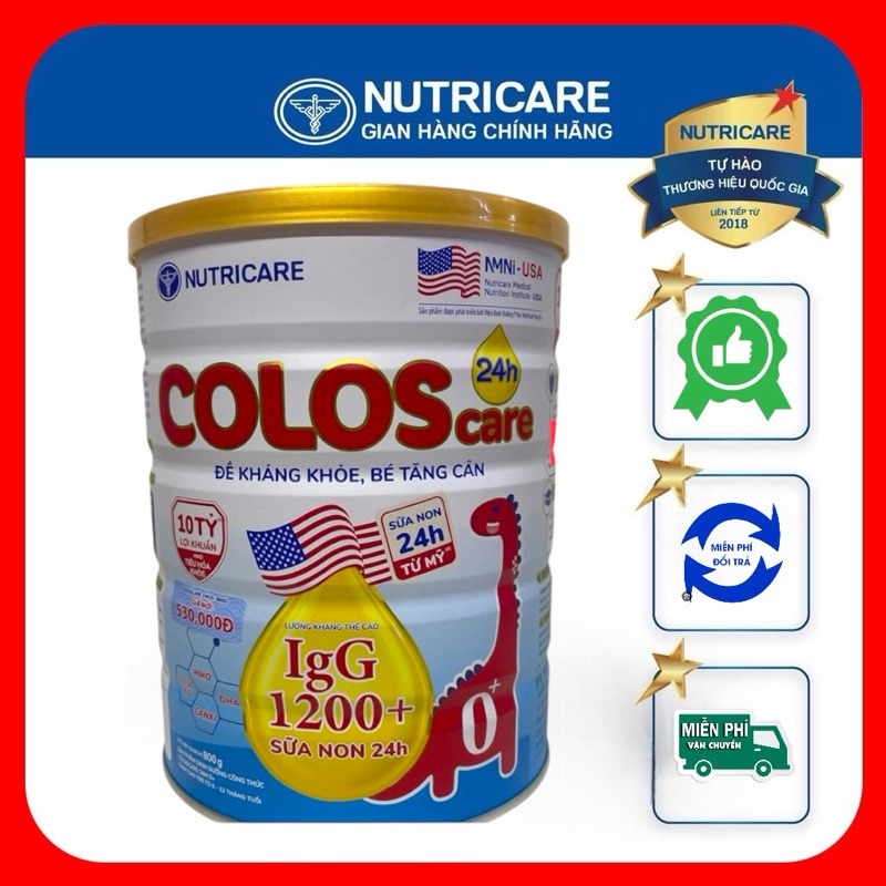 Sữa ColosCare 0+ ( mẫu mới ) lon 800g date: mới