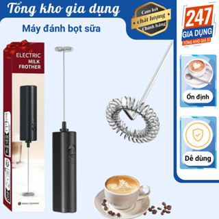 Máy đánh bọt sữa, cây khuấy tạo bọt cà phê dùng pin