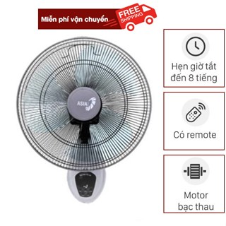 Quạt treo tường Asia VY377 điều khiển từ xa hẹn giờ tắt - Công suất 55W - Tốc độ 1200 vòng/phút