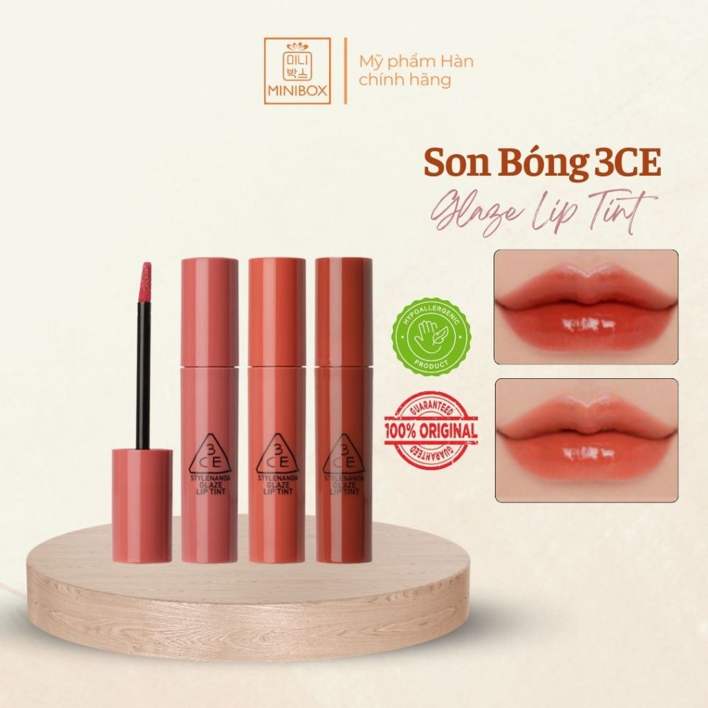 (BILL HÀN) Son Bóng 3CE Glaze Lip Tint 5g