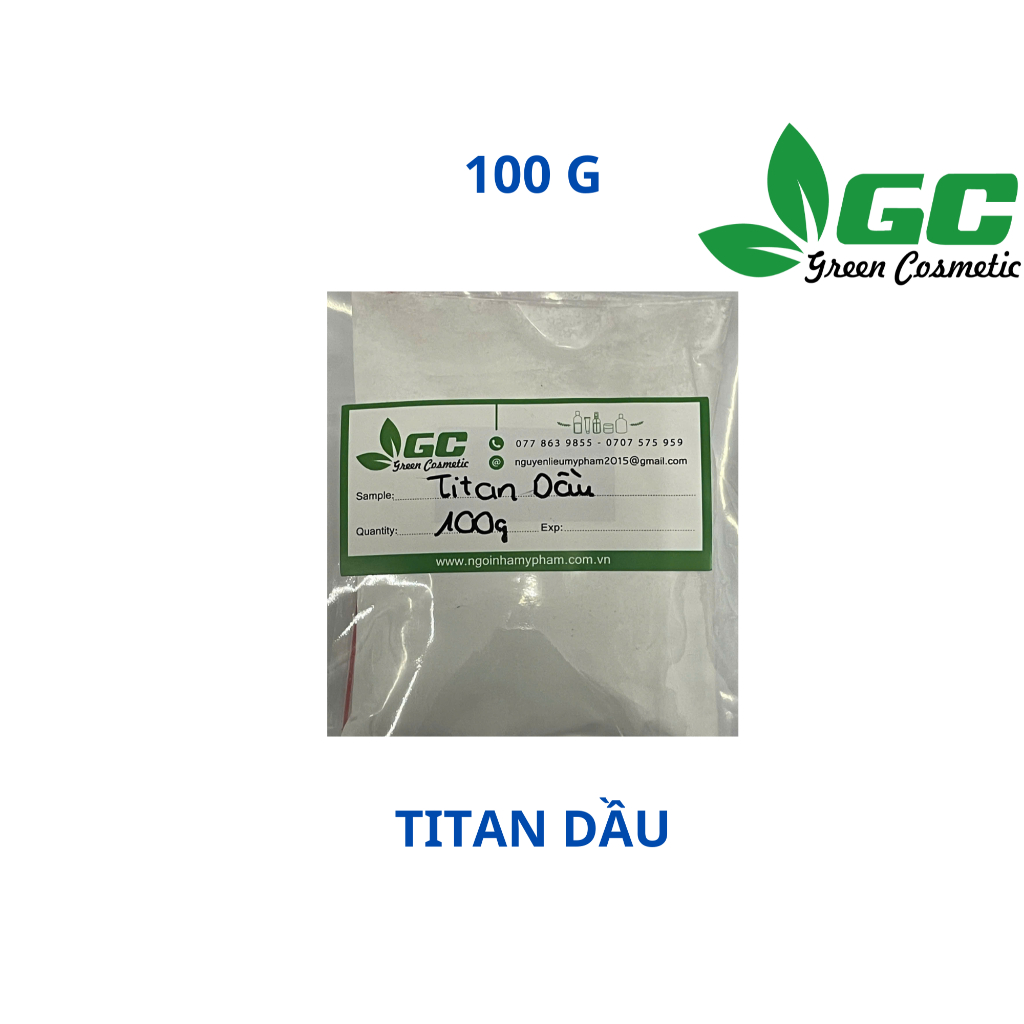 [HCM] Titan dioxide dầu - Chất làm trắng ảo trong kem - nguyên liệu mỹ phẩm Greencosmetic 100g. 500g, 1 kg