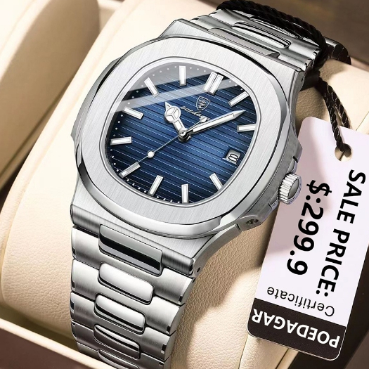 Đồng hồ nam chính hãng đẹp dây thép cao cấp mặt vuông thời trang chống nước Rozida'1 DH15 | BigBuy360 - bigbuy360.vn