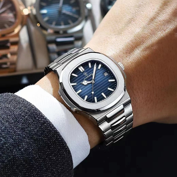 Đồng hồ nam chính hãng đẹp dây thép cao cấp mặt vuông thời trang chống nước Rozida'1 DH15 | BigBuy360 - bigbuy360.vn